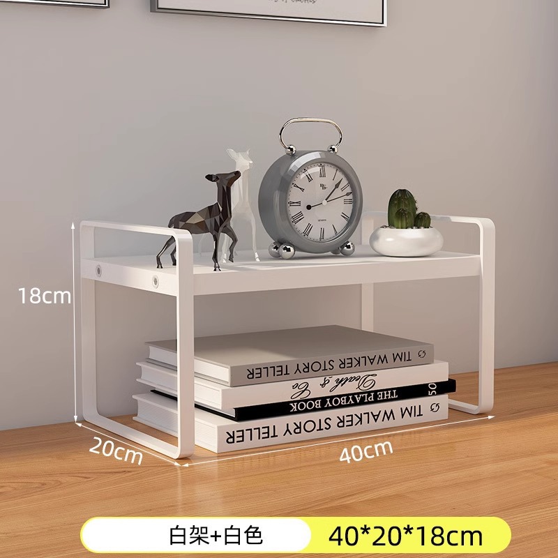 Desktop storage rack, multi-layer desk storage rack, office desk, layered rack, wrought iron student dormitory desk, small bookshelf on the table