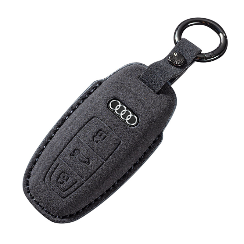 Подходит для чехла для ключей Audi A4L A3 A6L A5, чехол для ключей из автомобильной замши Q2L Q3 Q5L Q8