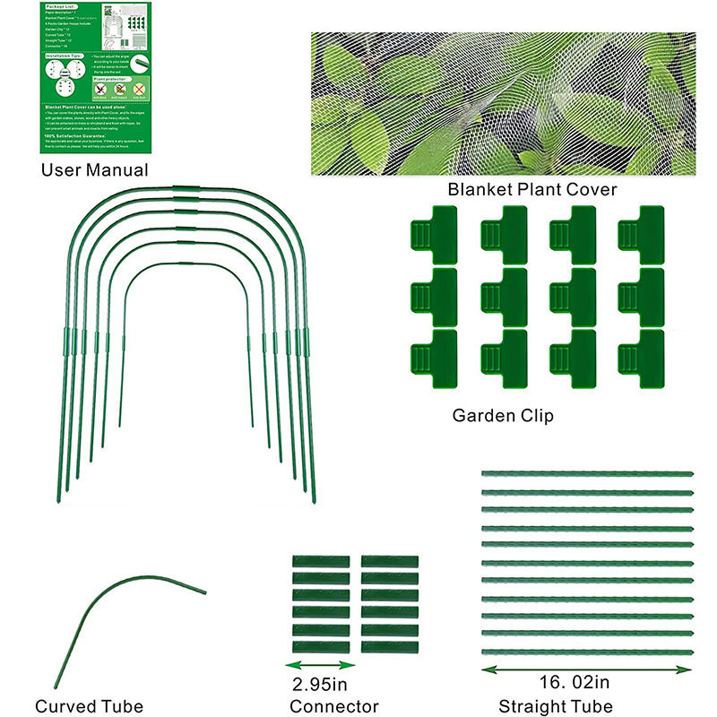 Cross border plant protection covers for bird, insect, and frost prevention, which can be spliced together for gardening, warming rooms, planting racks, and small packaging volume