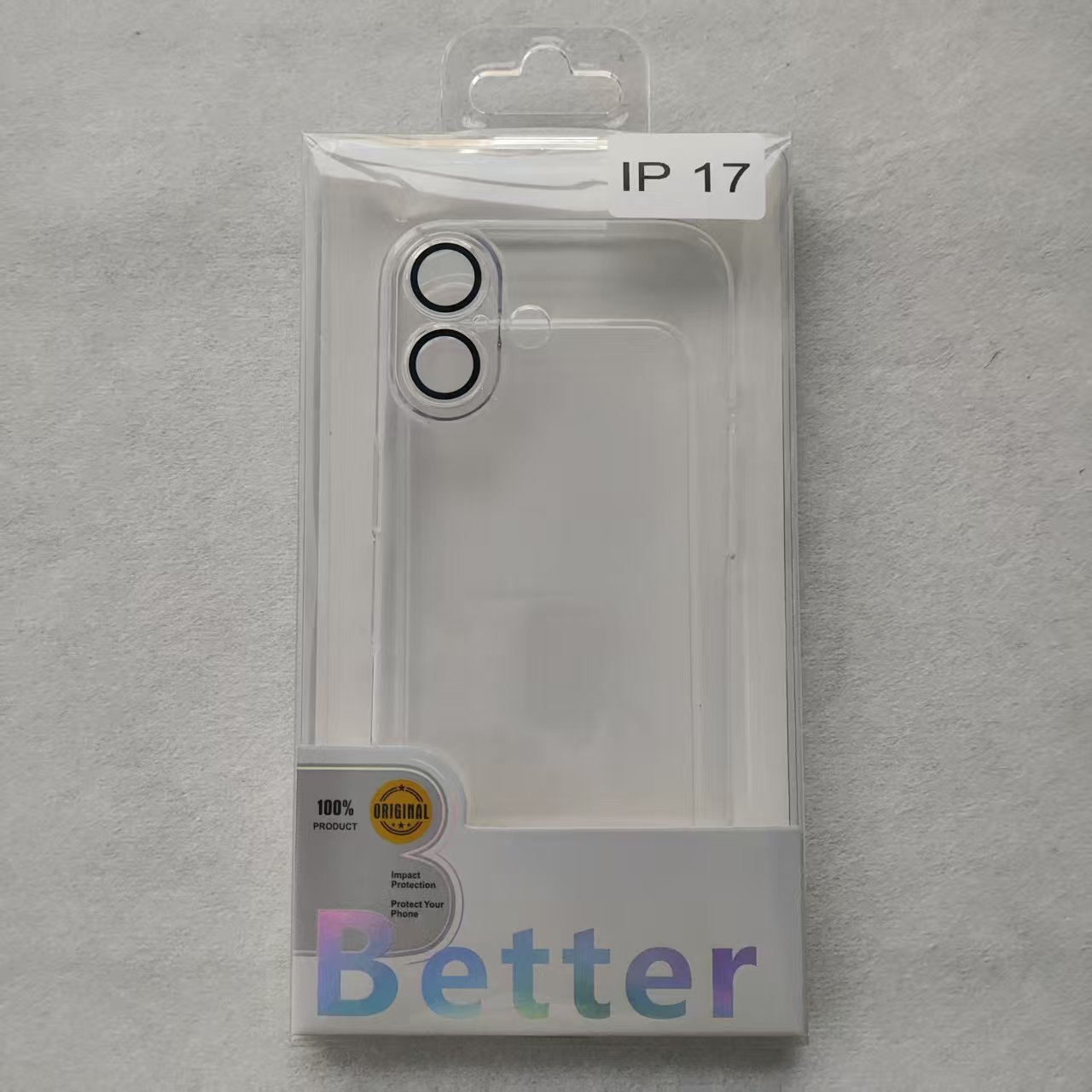 Transparent non yellowing phone case suitable for iPhone 17 Promax with lens film PC hard case Apple 16 protective case