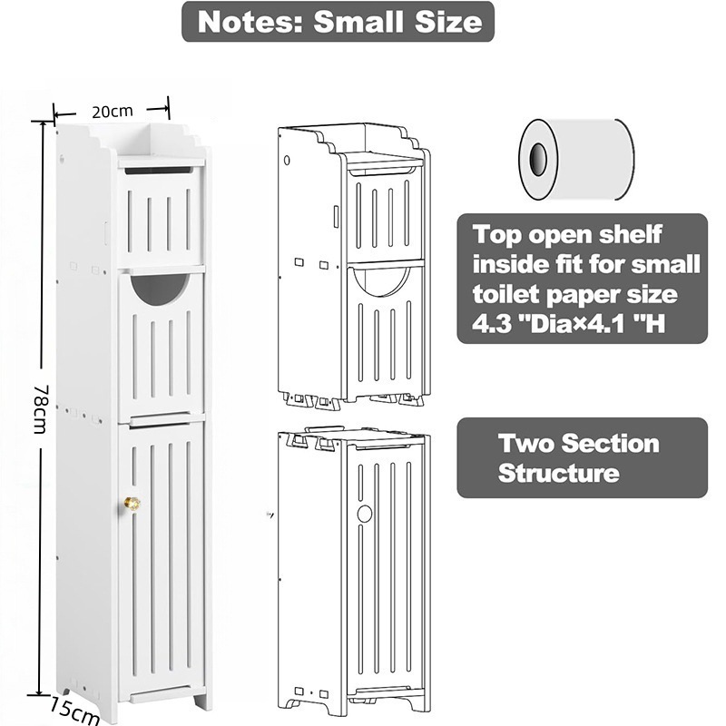 Bathroom storage cabinet, side cabinet, narrow cabinet, floor standing toilet, toilet shelf, standing cabinet, side cabinet, bathroom cabinet