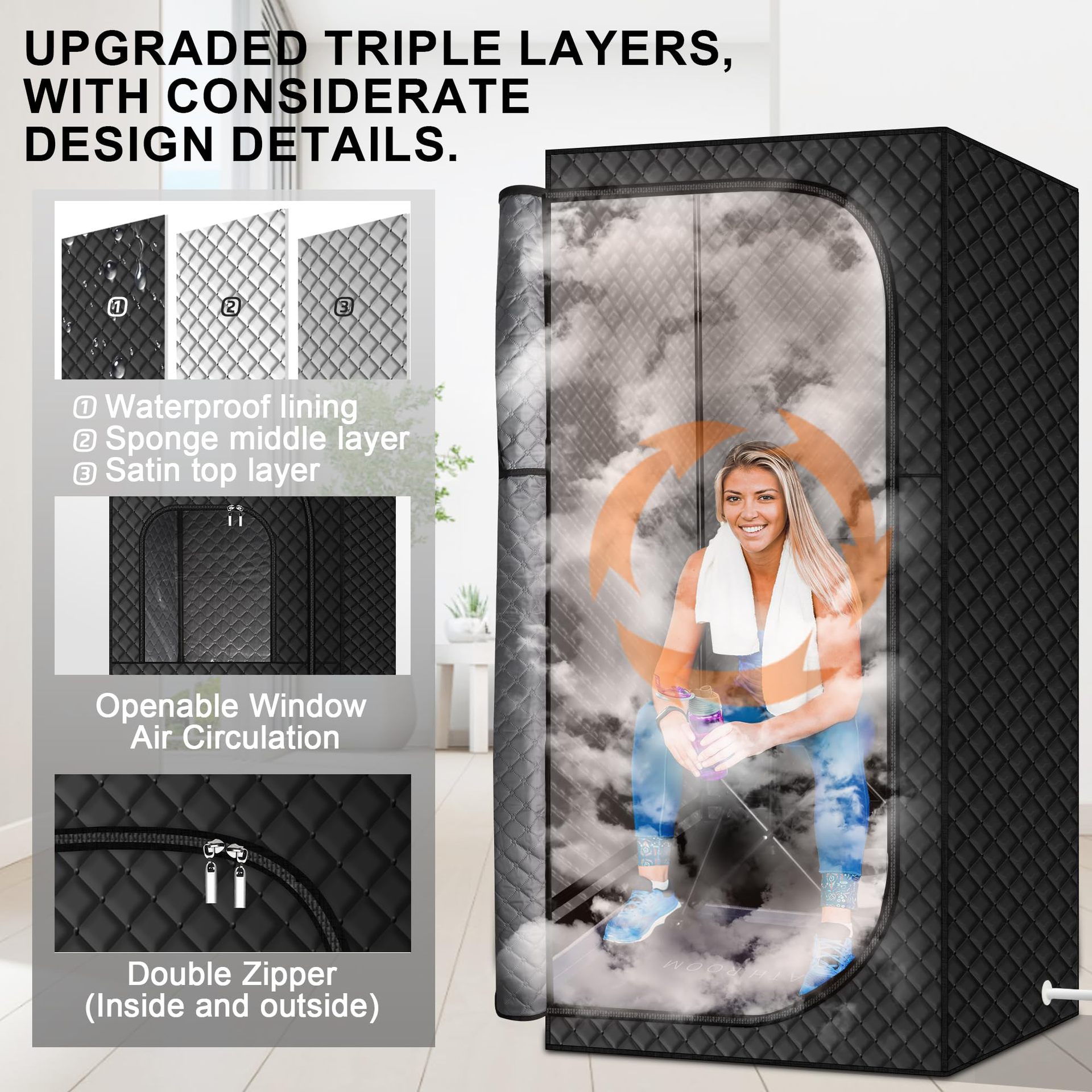Amazon North American Hot Sweat Steamer Box Cross border Home Full Body Sauna Box Folding Portable Sweat Steaming Room