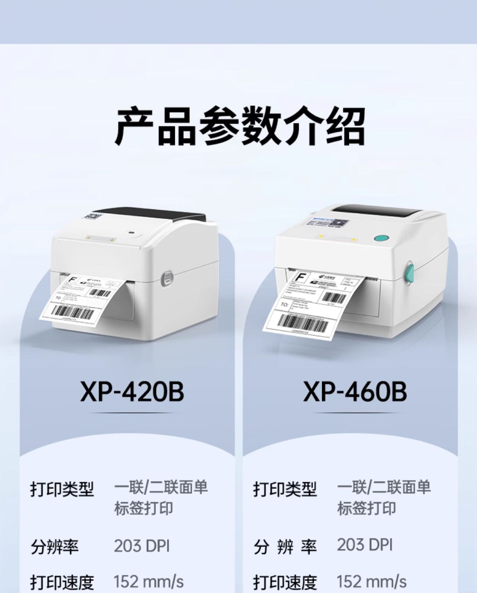 Xinye XP-460B Thermal Printer Amazon Mark Shopee Express Delivery Order Cross border E-commerce Universal 420 Bluetooth