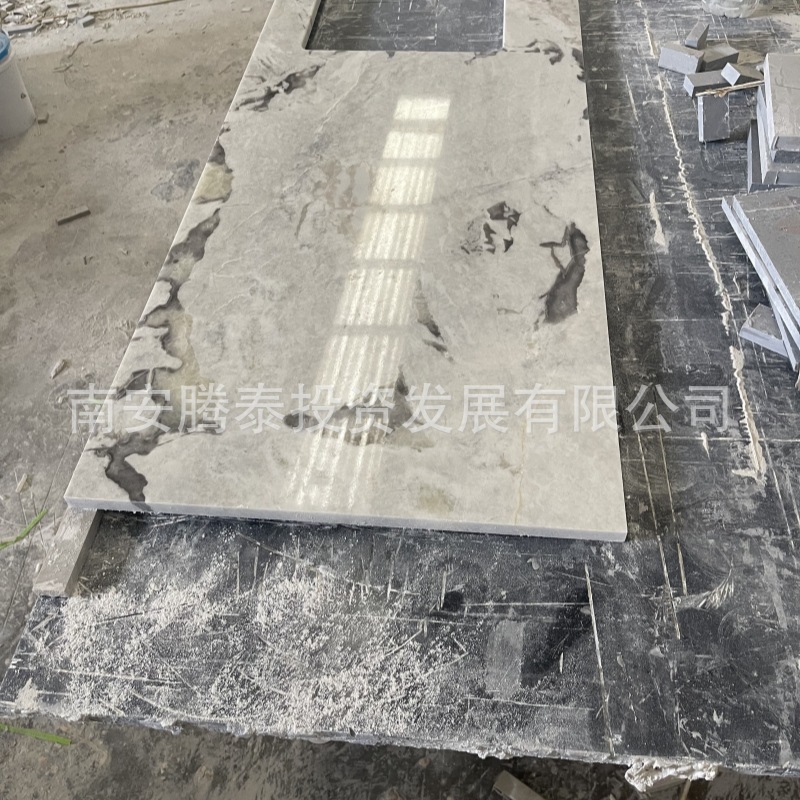 Customized natural Fanti white luxury stone washbasin countertop, marble countertop panel, stone, whole house customization