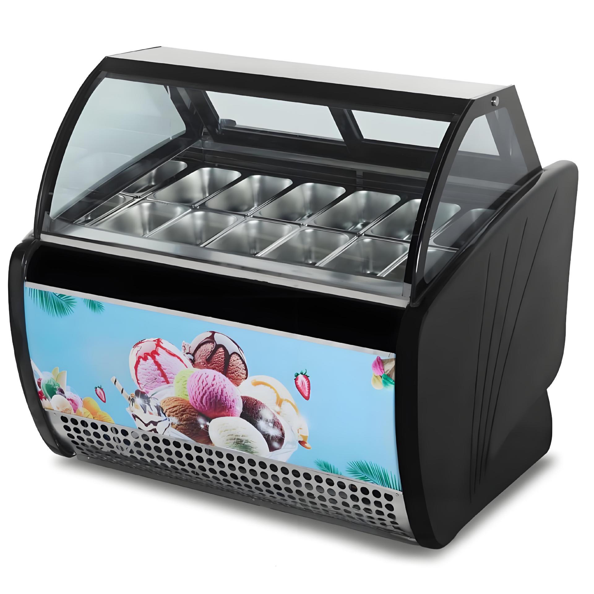 Ice cream freezer display cabinet, ice cream freezer, quick freezing cabinet, refrigerated desserts, fresh-keeping popsicles, ice cream bars, refrigeration equipment