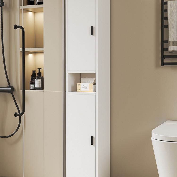 Wall corner bathroom cabinet honeycomb aluminum standing cabinet bathroom side cabinet high cabinet crevice storage cabinet waterproof narrow cabinet storage cabinet