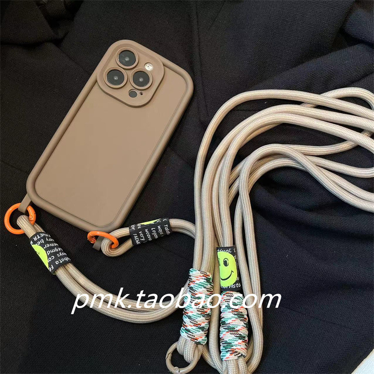 Personalized contrasting woven lanyard suitable for Apple 17 Promax phone case, iPhone 13 wristband, handheld, all inclusive 15