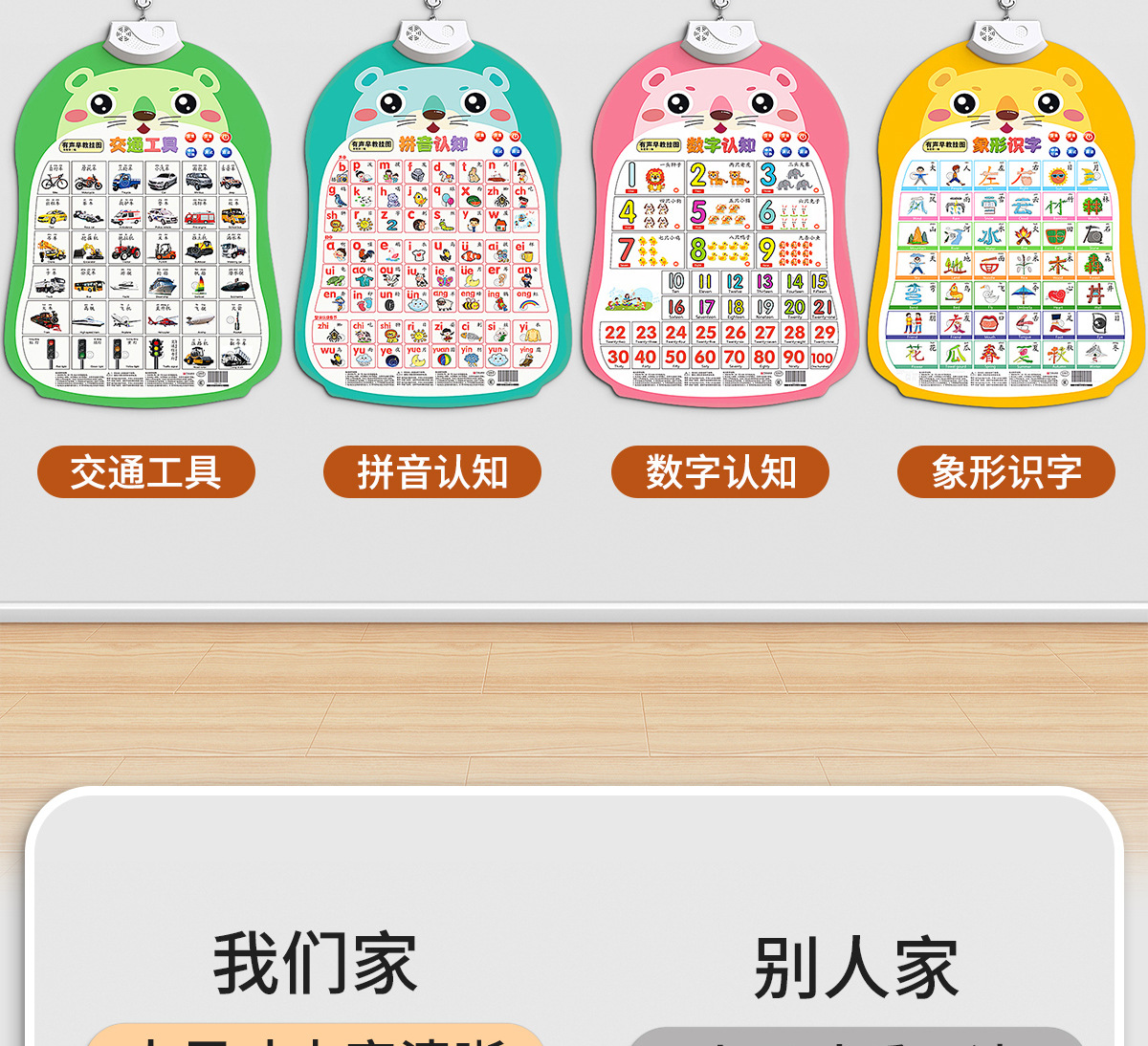 Baby Voice Early Education Poster Enlightenment Baby Point Reading Voice Literacy Book Wall Stickers Toys Children's Pinyin Alphabet