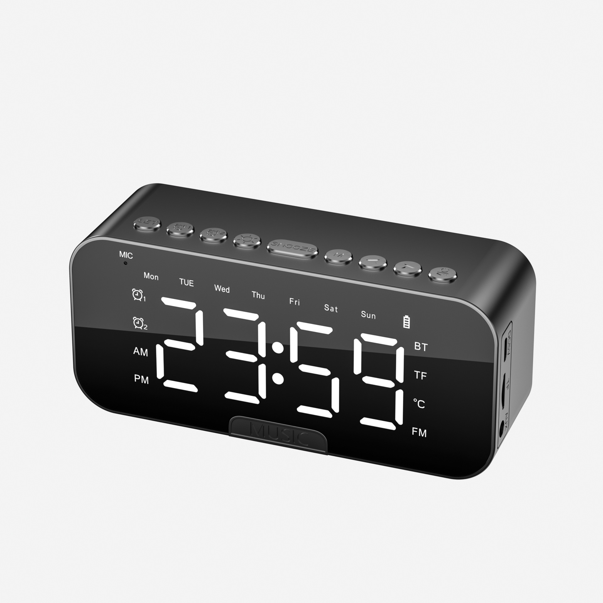 Умные часы-будильник с Bluetooth-колонкой YW-P6