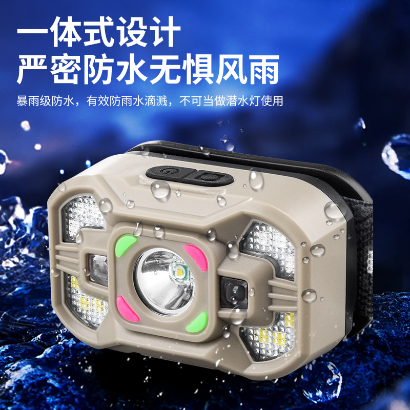 Induction headlight COB side light strong light charging super bright fishing long endurance dedicated lightweight portable ultra-low price headlight
