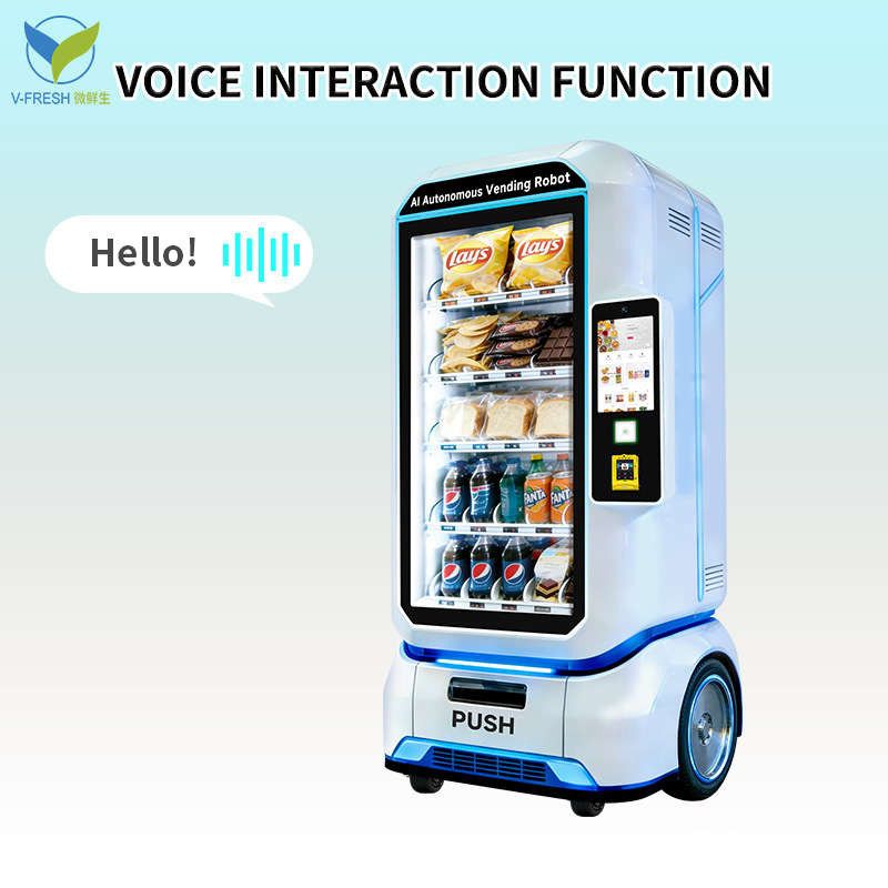 Automated vending machine AI robot autonomous obstacle avoidance 24-hour self-service unmanned vending machine commercial source factory