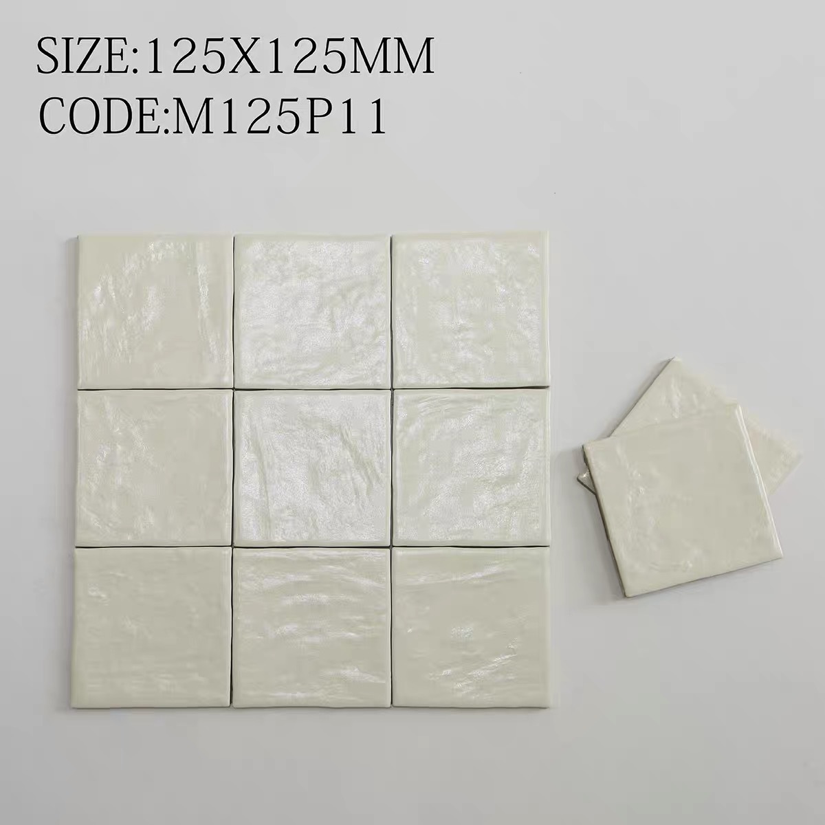 Nordic minimalist handmade ceramic tiles, pearl glazed ceramic tiles, shell gloss milky white bathroom kitchen wall tiles, dining table background wall