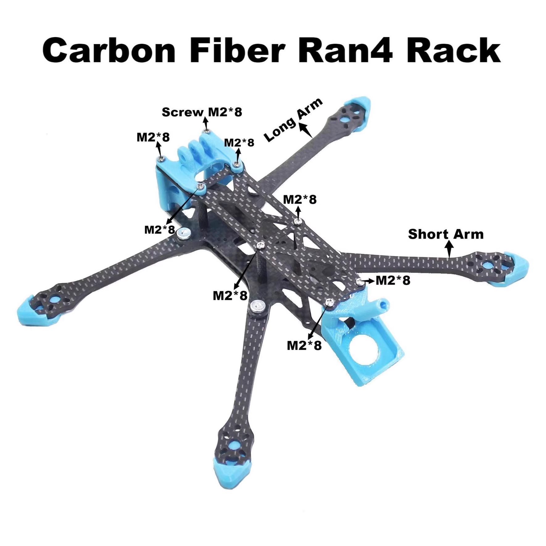 Bo Cube Ran4 4-inch FPV drone frame kit carbon fiber racing drone quadcopter