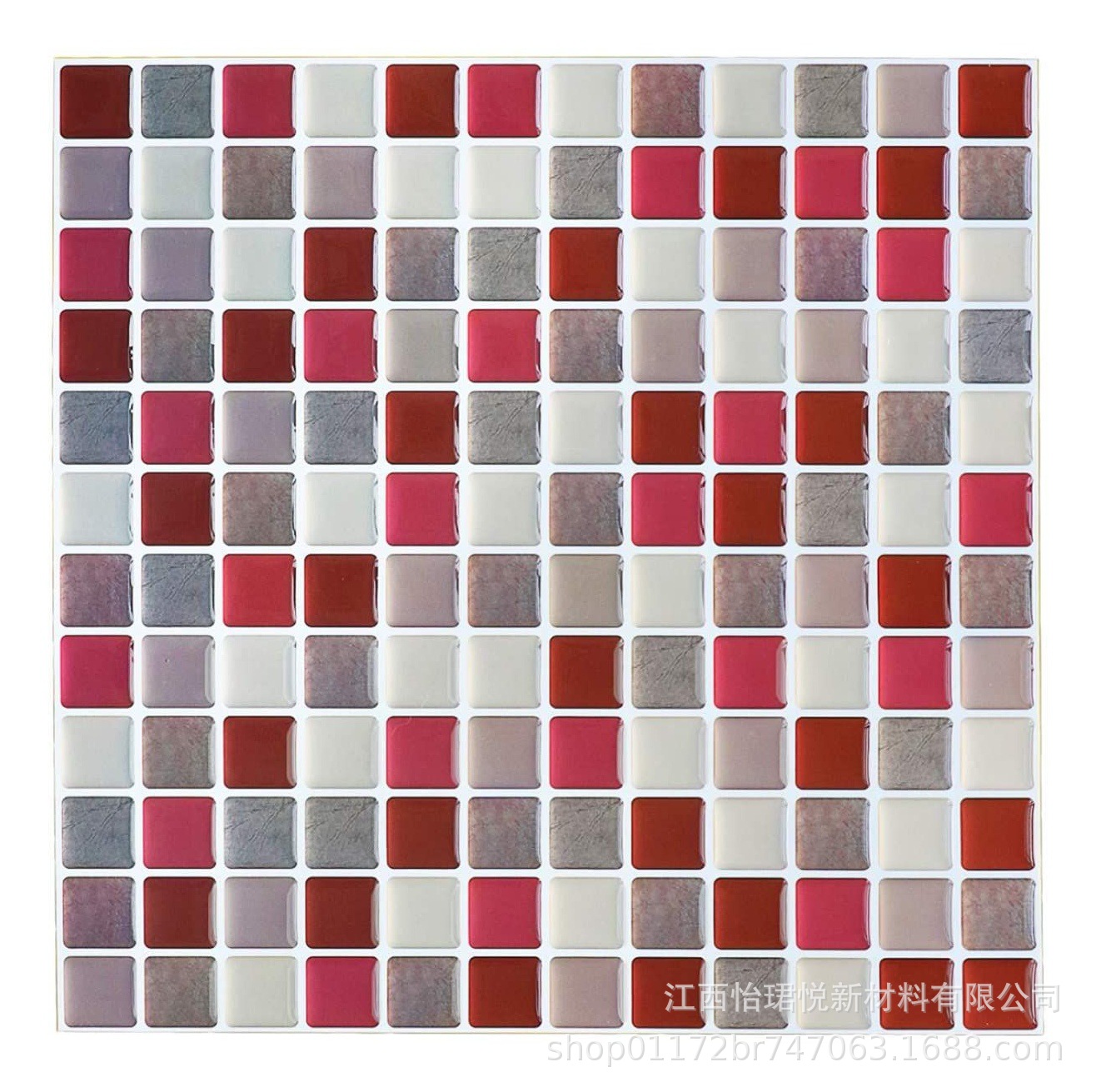 3D ceramic tile crystal wall sticker self-adhesive DIY mosaic home decoration kitchen oil proof bathroom waterproof three-dimensional