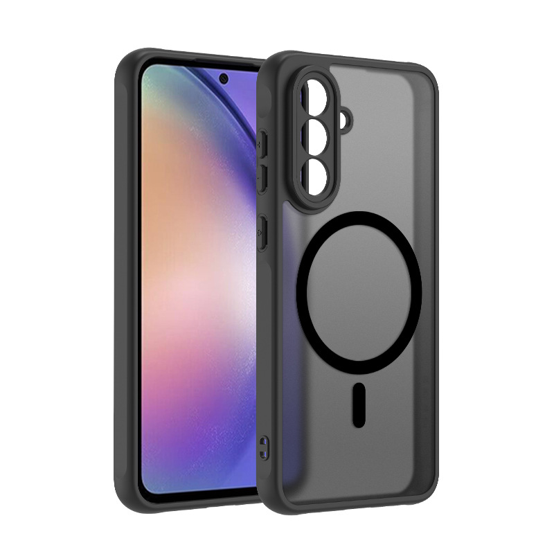 Samsung s25 ultra magnetic phone case A56 precision perforated skin feel S24 suitable for anti drop 55 full protective cover manufacturer