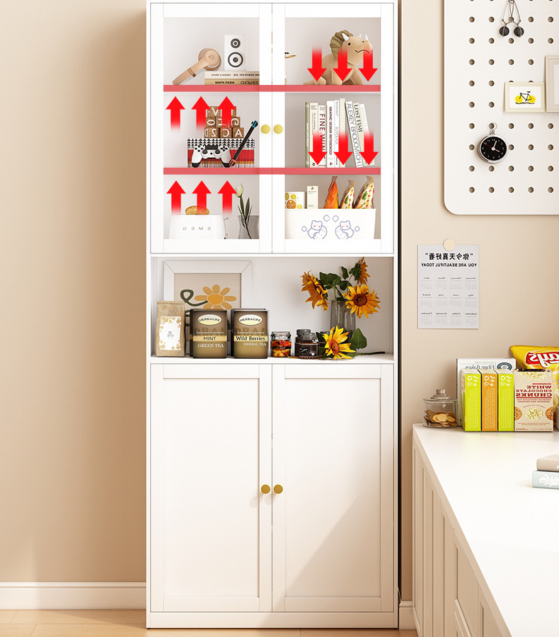 Steel wrought iron bookshelf, dustproof glass door storage cabinet, iron sheet office file cabinet, data display and storage cabinet