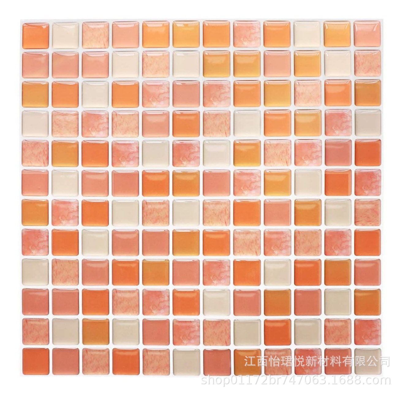 3D ceramic tile crystal wall sticker self-adhesive DIY mosaic home decoration kitchen oil proof bathroom waterproof three-dimensional