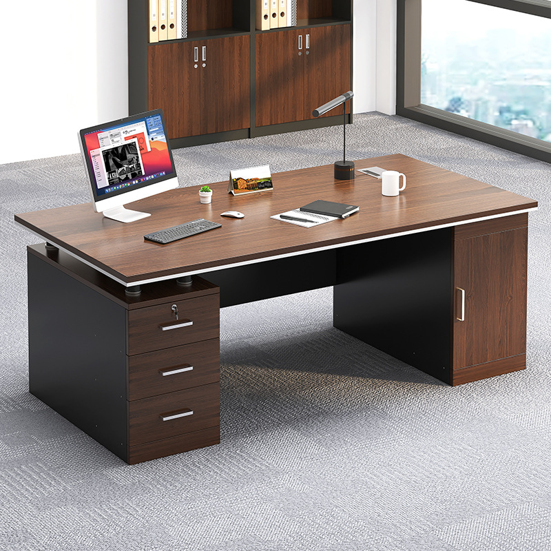 Office desk, desktop, home, simple computer, desk and chair combination, office, single person, simple writing desk, large desk, desk