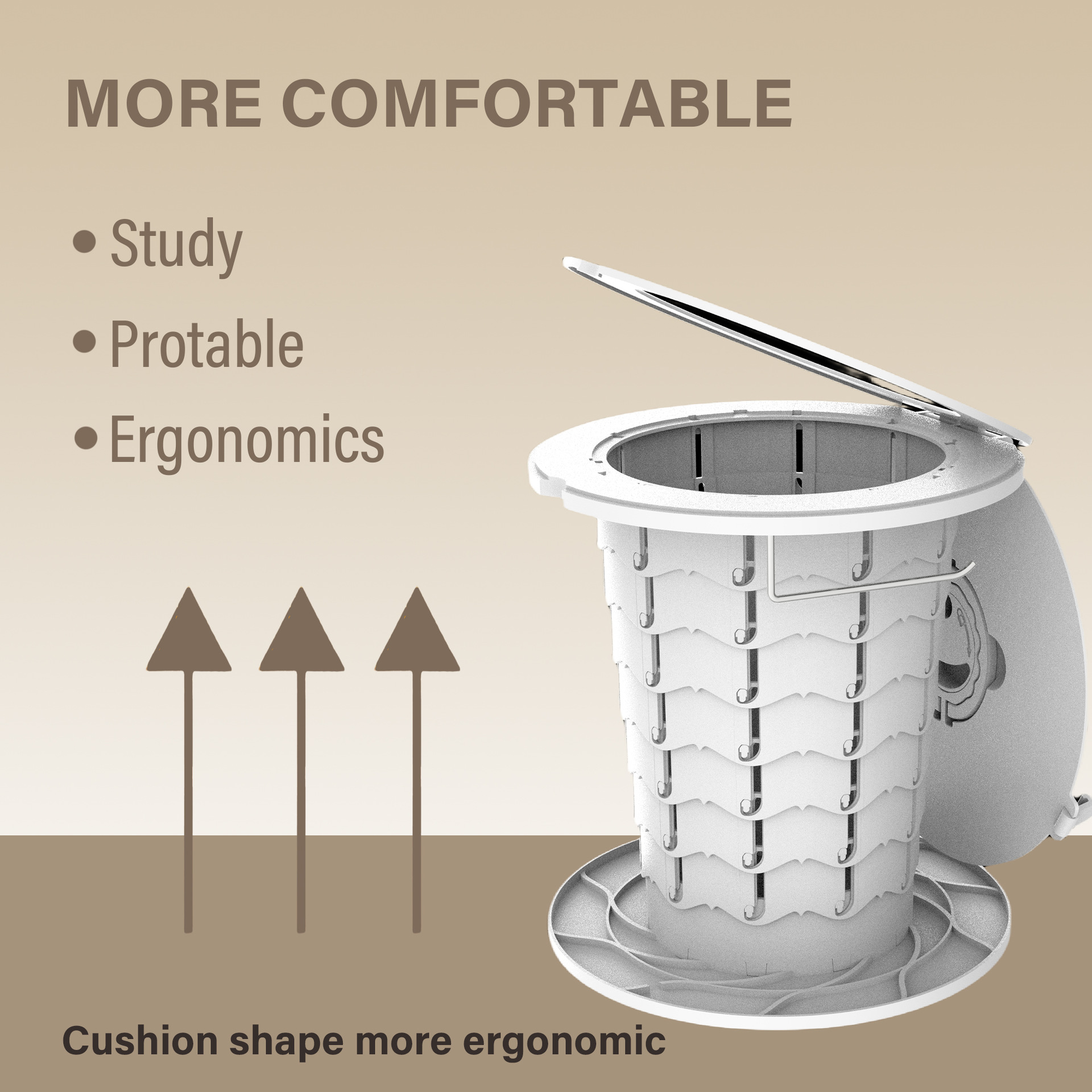 Portable 10th generation folding toilet, car mounted camping emergency toilet, garbage bin, adjustable stool, wholesale