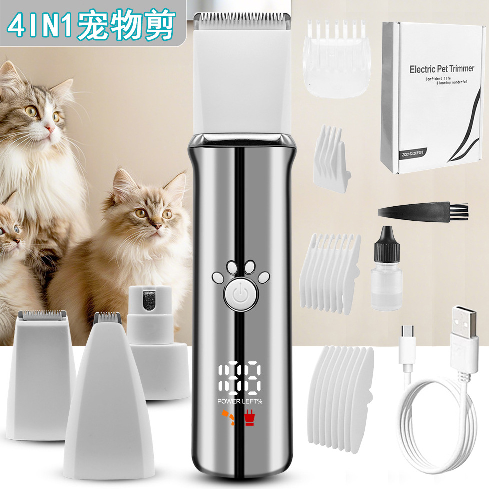 Цифровой дисплей PET Electric Clipper Shaver Cat Hair Hairs Hair Hair Clipper Bass Удаление волос Fader для домашних животных