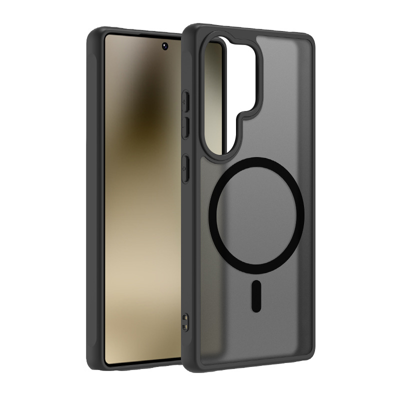 Samsung s25 ultra magnetic phone case A56 precision perforated skin feel S24 suitable for anti drop 55 full protective cover manufacturer