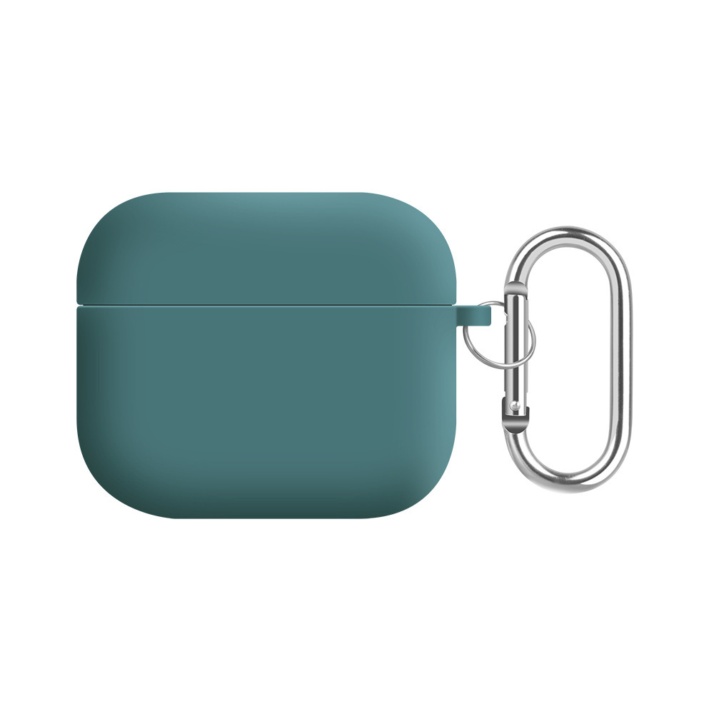 Solid color liquid silicone suitable for AirPods 4th generation protective case, 2nd generation 3rd generation Pro3 Apple Bluetooth earphone soft shell