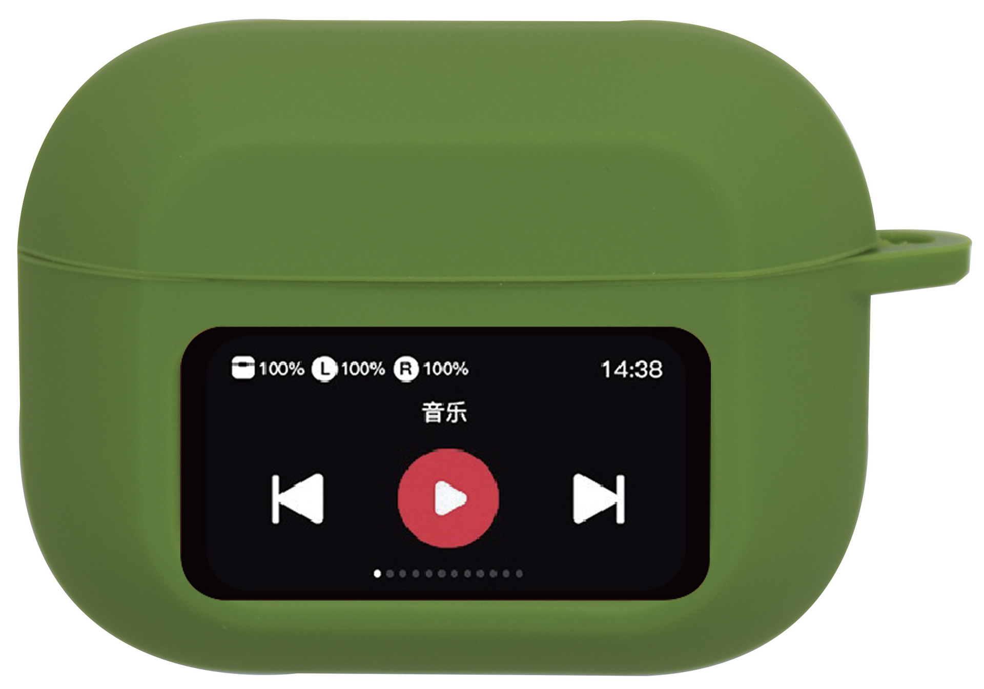 Huaqiangbei version AirPods A9pro with screen corner wireless Bluetooth earphones silicone protective case thin version