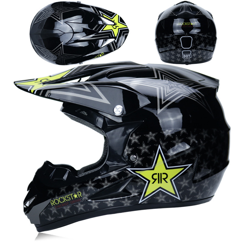 Car, motorcycle, rally off-road helmet, mountain bike, racing car, downhill full helmet, men's and women's all season summer gift three piece set