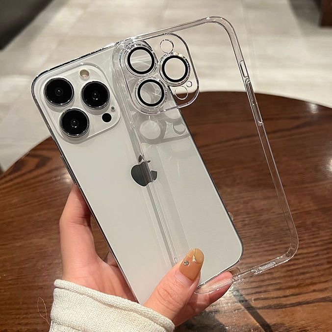 Transparent non yellowing phone case suitable for iPhone 17 Promax with lens film PC hard case Apple 16 protective case