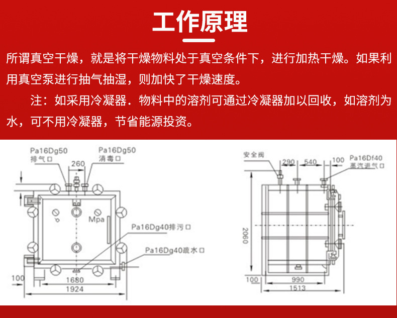 Powder material square vacuum dryer Ceramic clay industry vertical dryer Polyethylene vacuum drying equipment