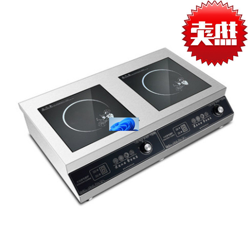 Factory commercial induction cooker single head single tail induction cooker stainless steel high-power stir fry stove canteen kitchen stir fry stove pot stove