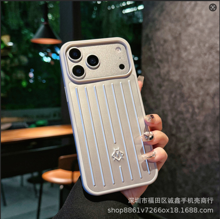 New aluminum alloy Apple/pink luggage case all inclusive, suitable for Apple iPhone 17/16/15/14 phone cases