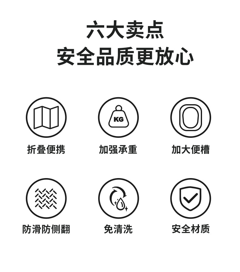 Mobile folding odor proof multifunctional toilet, baby seat toilet, adult car emergency car portable toilet
