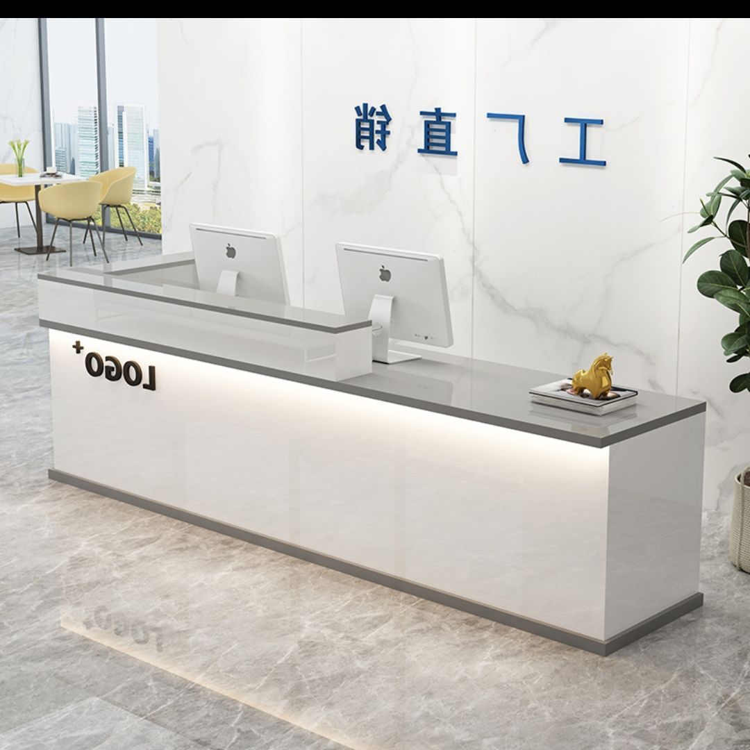 Bar counter, cash register, front desk, reception desk, reception desk, service desk, simple and modern commercial bar counter