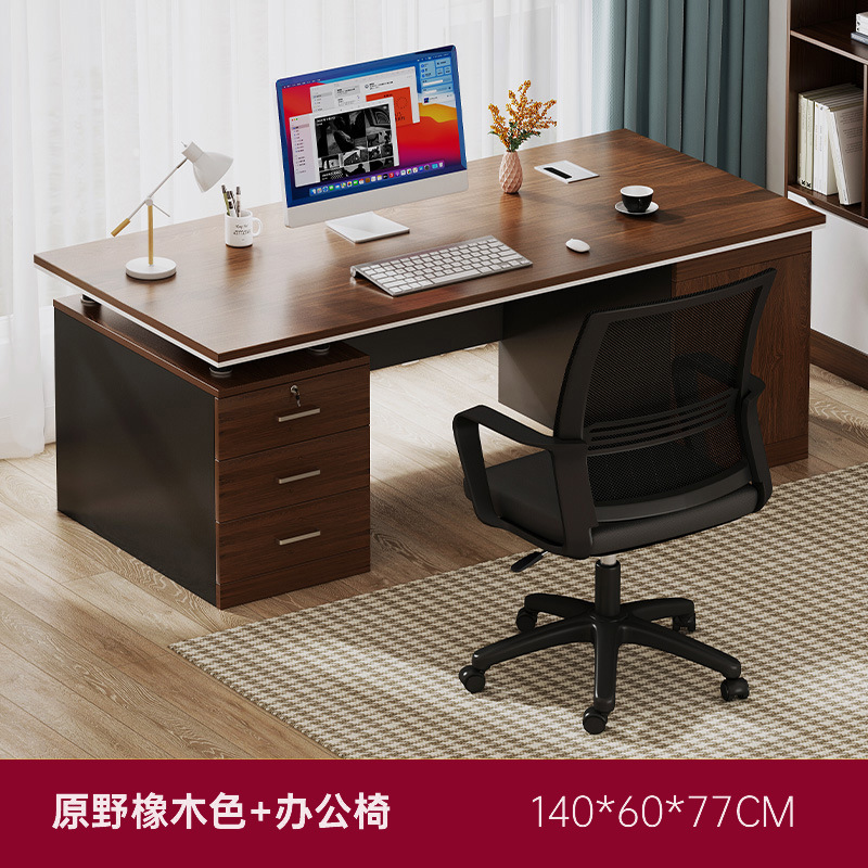 Office desk, desktop, home, simple computer, desk and chair combination, office, single person, simple writing desk, large desk, desk
