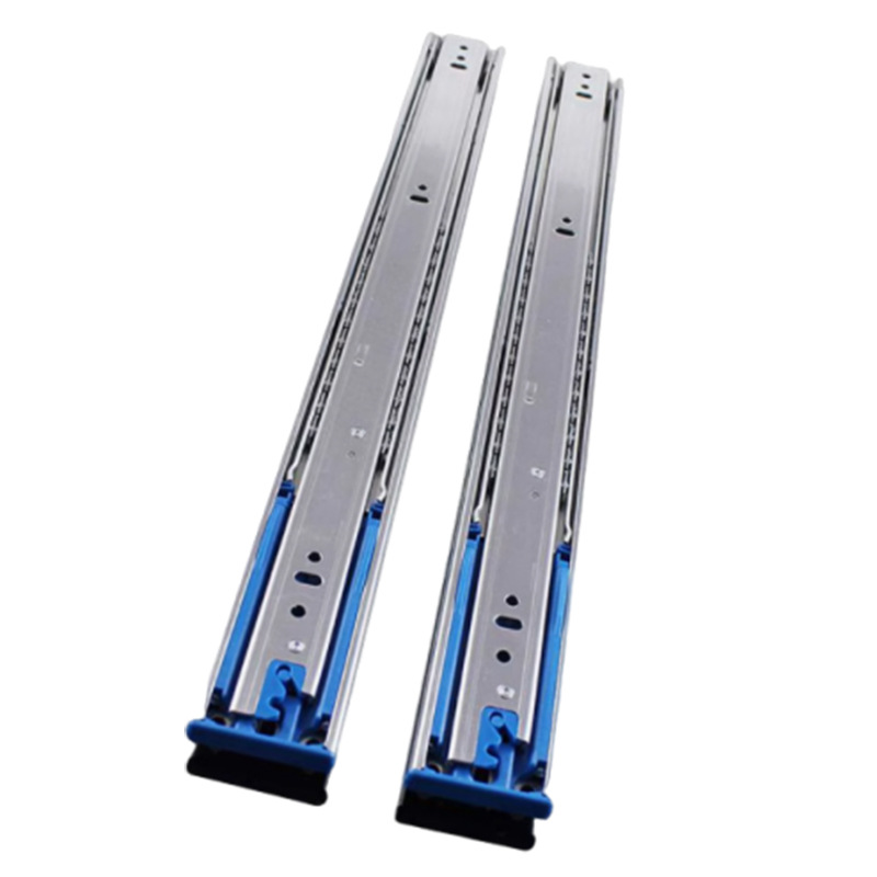 Taiwan locomotive slide rail three section slide rail buffer damping silent cabinet hardware accessories drawer track wholesale