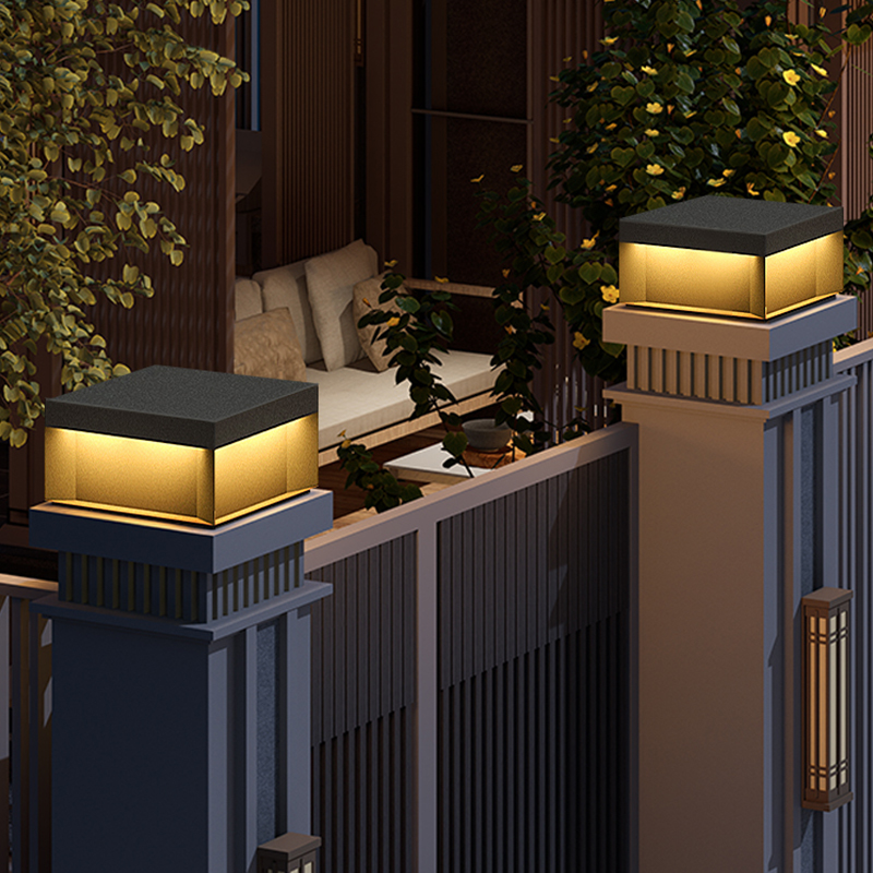 Outdoor courtyard lights, villa door pillars on both sides, waterproof garden atmosphere decoration, new solar column headlights