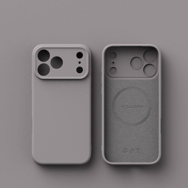 Suitable for iPhone 17 ProMax premium liquid silicone magnetic phone case Apple 16 ultra-thin solid color skin sensation 15