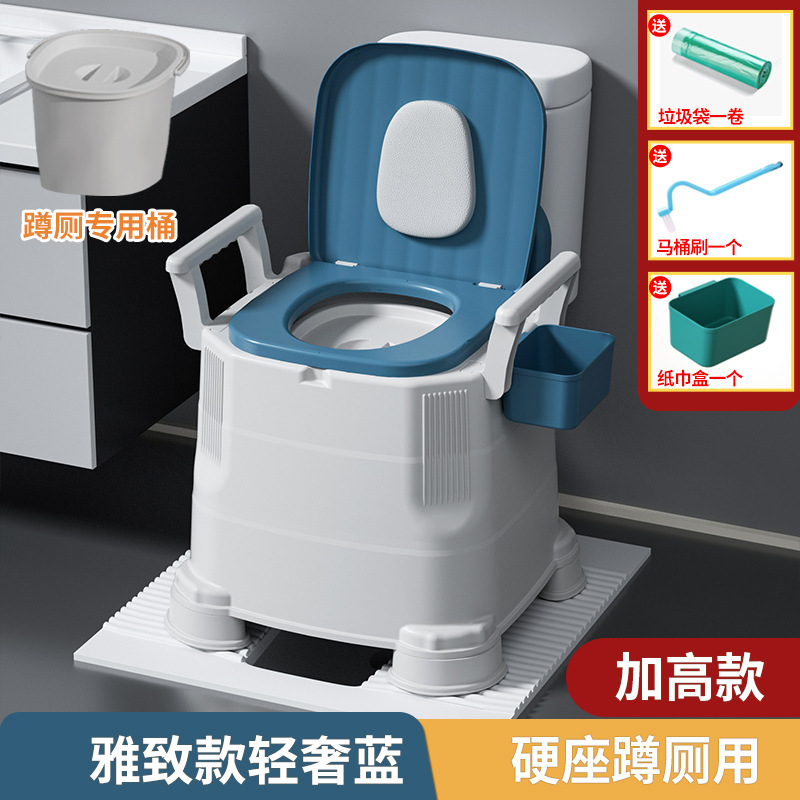 Indoor portable toilet for pregnant women, elderly people, toilet seat, bedroom toilet bucket, household elderly toilet seat, movable toilet