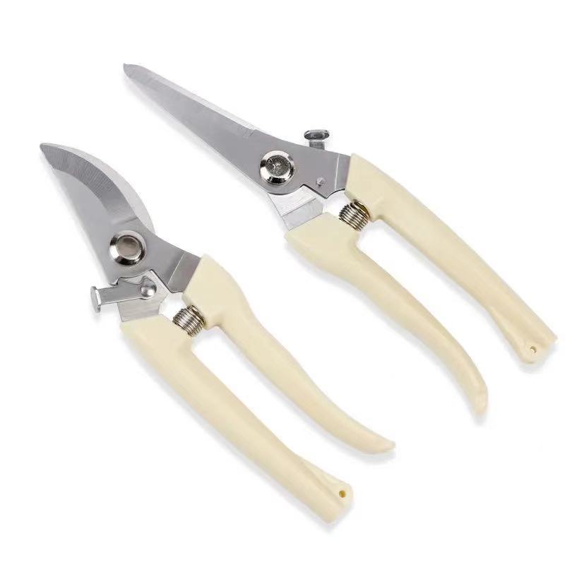 Strong stainless steel pruning shears for rough branches, orchard fruit picking, specialized flower pruning and fruit thinning, multifunctional garden tree branches shears