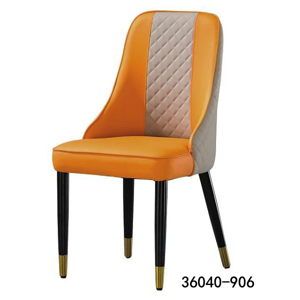 Стул обеденный кожаный с высокой спинкой Zongju Furniture 36040-906 в современном стиле