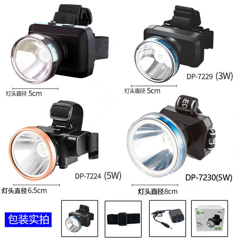 Wholesale rechargeable headlight LED outdoor camping night light waterproof fishing specific headlight head mounted flashlight