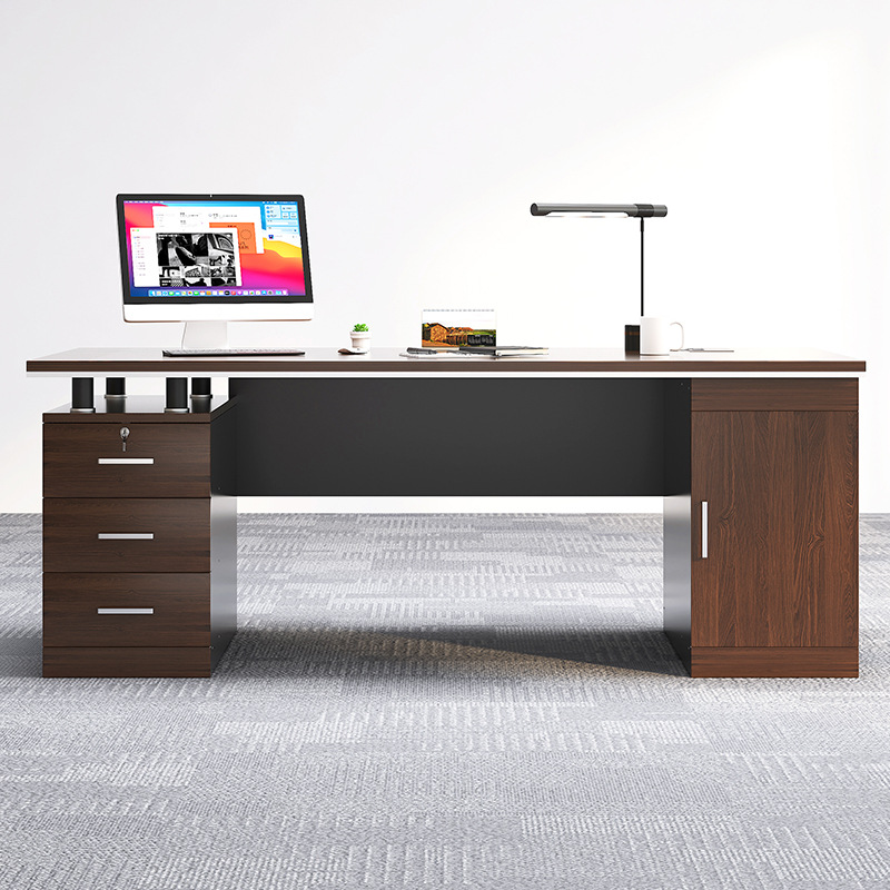 Office desk, desktop, home, simple computer, desk and chair combination, office, single person, simple writing desk, large desk, desk