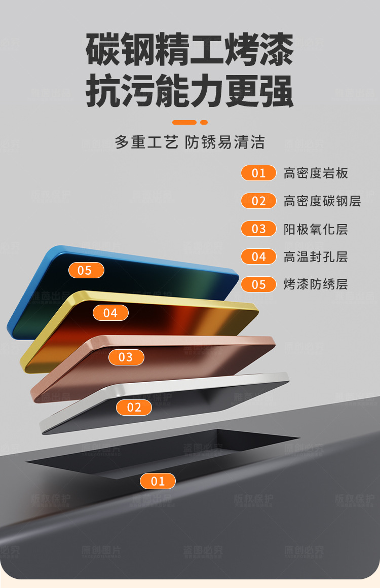 岩板厨房置物架落地多层储物柜靠墙一体橱柜多功能餐边柜收纳柜子
