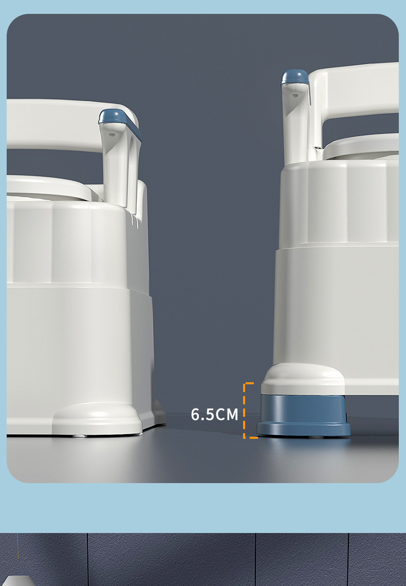 Toilet for the elderly, movable toilet with armrests, indoor portable, pregnant women's bedpan, toilet chair, cleaning