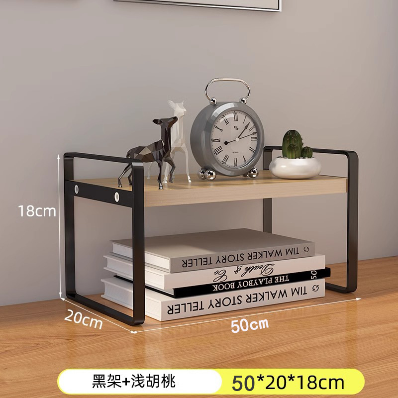 Desktop storage rack, multi-layer desk storage rack, office desk, layered rack, wrought iron student dormitory desk, small bookshelf on the table