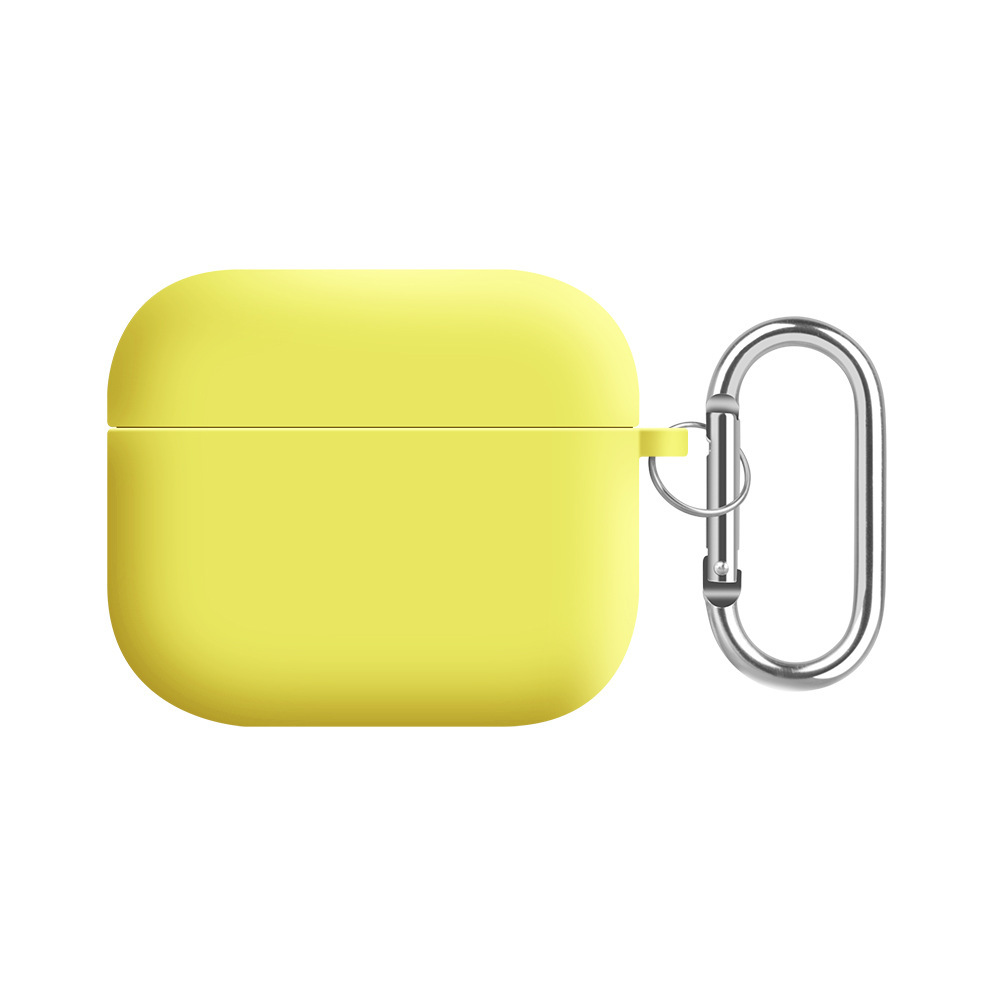 Solid color liquid silicone suitable for AirPods 4th generation protective case, 2nd generation 3rd generation Pro3 Apple Bluetooth earphone soft shell
