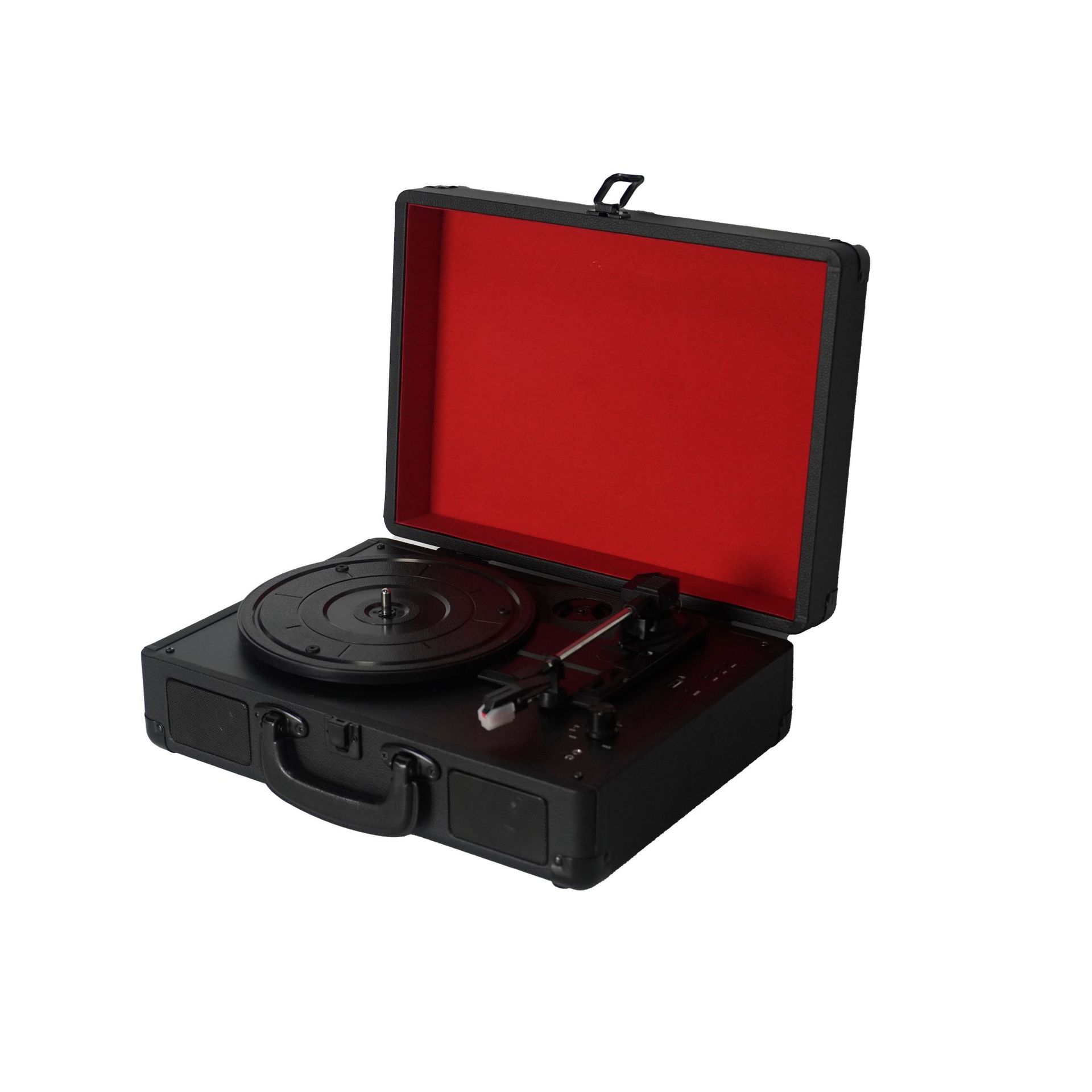 Виниловый проигрыватель в чемодане Jueming TR102U с Bluetooth