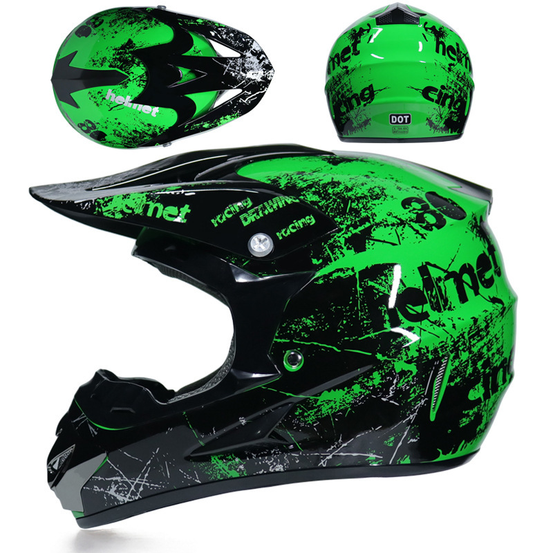 Car, motorcycle, rally off-road helmet, mountain bike, racing car, downhill full helmet, men's and women's all season summer gift three piece set