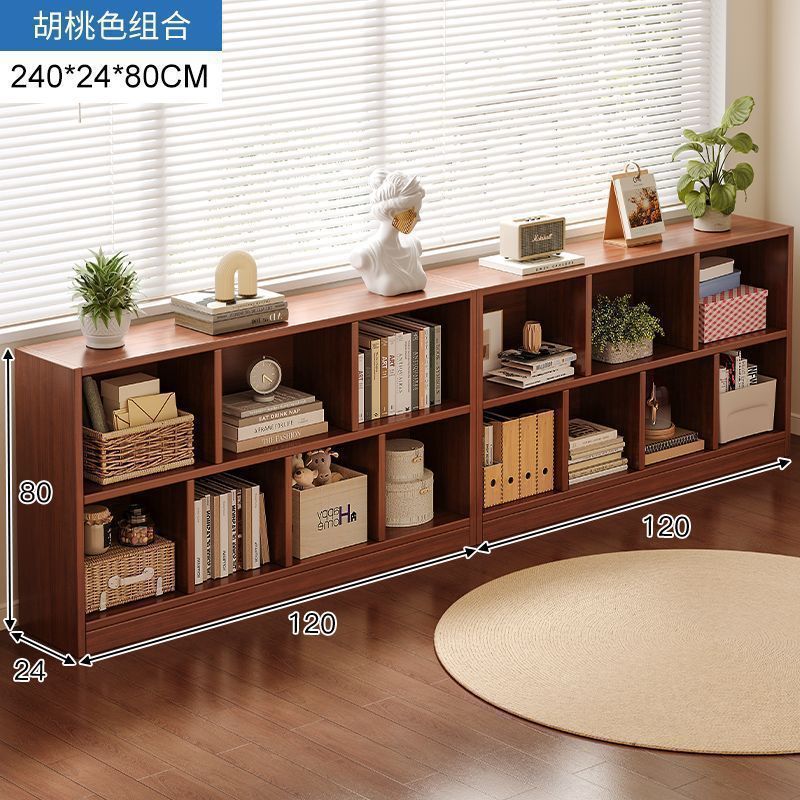 Bookshelf, floor to ceiling storage rack, living room, household low cabinet, storage cabinet, grid cabinet, bedroom storage cabinet, simple bookshelf